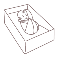 いつもお母さんのそばでスヤスヤ