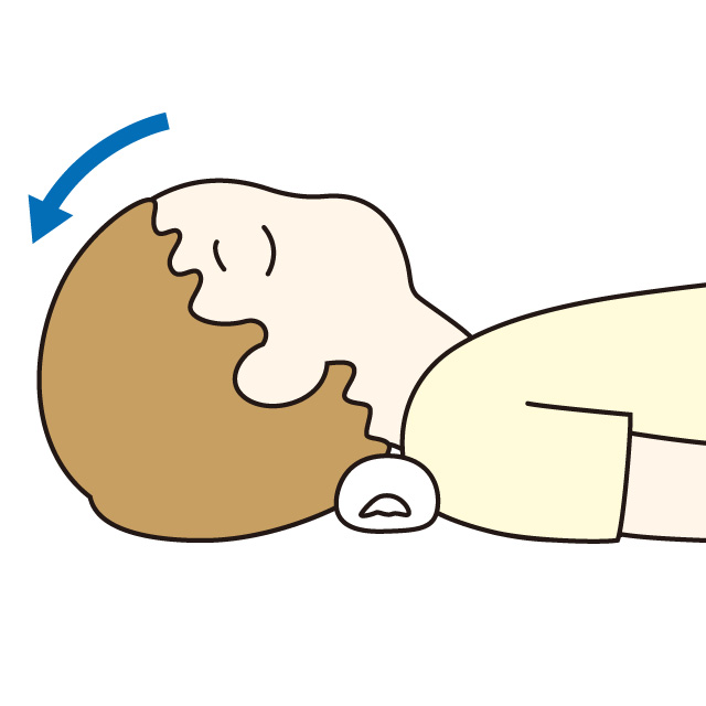 イラスト　あごが上がりすぎている