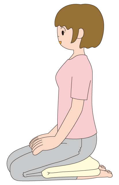 座り方 正座 畳んだ状態